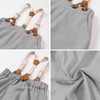 SANGTREE Boys' Gentleman Bowtie Formal Outfit V Neck Vest Wedding