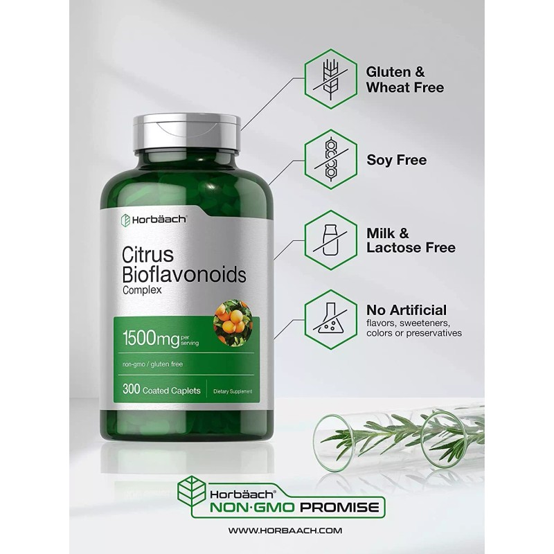 Horbäach Citrus Bioflavonoids Complex | 1500mg | 300 Caplets |