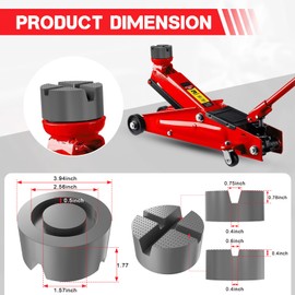 Jefuzh Labor Saving Arm Jack Pad Adapter, Floor Jack Pad Universal Jack Stand Rubber Pinch Protector Car Adapter Anti Slip Floor Trolley Support, Flat Top Jack Pad Adapter for Cars Protector