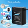 Upgraded Rechargeable 6V 6Ah LiFePO4 Battery with USB Charge design,
