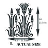 Lotus Border Stencil - 21.5 x 25.5 cm (L) -