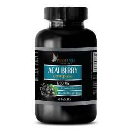 PRIVATE LABEL Boosts skin elasticity - ACAI BERRY - Promotes cognitive performance 1 Bottle