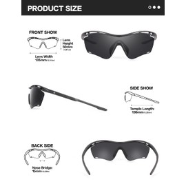 BIRCEN Sports Sunglasses for Men Women: UV Protection Sun Glasses Lightweight TR90 Frame Running Cycling Fishing Shades