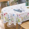 Bnejvif Spring Floral Oval Tablecloth, Flower Print Oval Tablecloth, Spring
