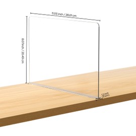 HBlife 6 PCS Adhesive Shelf Dividers for Closet Organization, Fit Wood Shelf Separators for Bedroom and Kitchen for Sweater, Shirts, Handbags