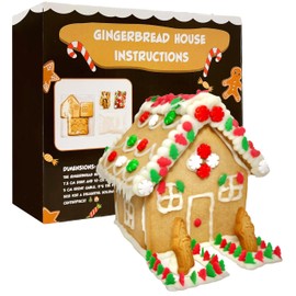 Gingerbread Cookie House Kit -12.75 Oz - Ready to Decorate - Includes Everything Needed to Assemble and Decorate Holiday Cookie House Type 1