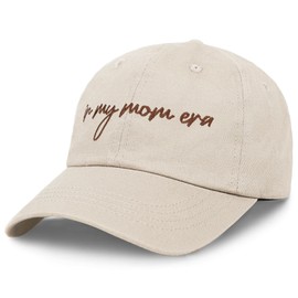 in My Mom Era Hat, Mama Hats for Women, First Time Mom Gift from Daughter Son, Embroidered Womens Baseball Caps Beige