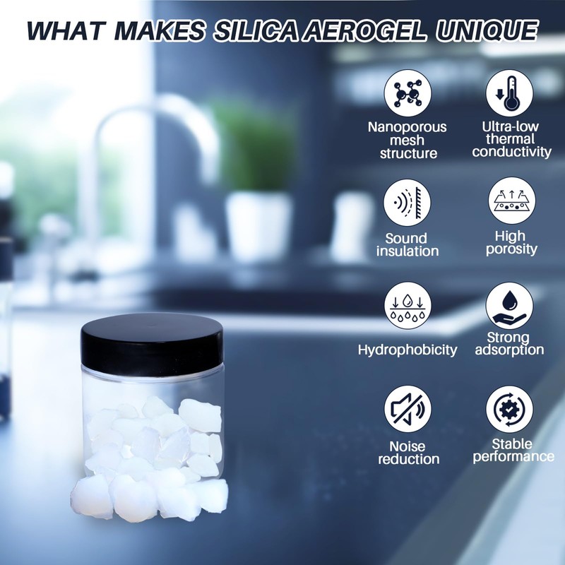 100mL Aerogel, Silica Aerogel Nanoporous Structure, Aerogel Blocks Best Insulating