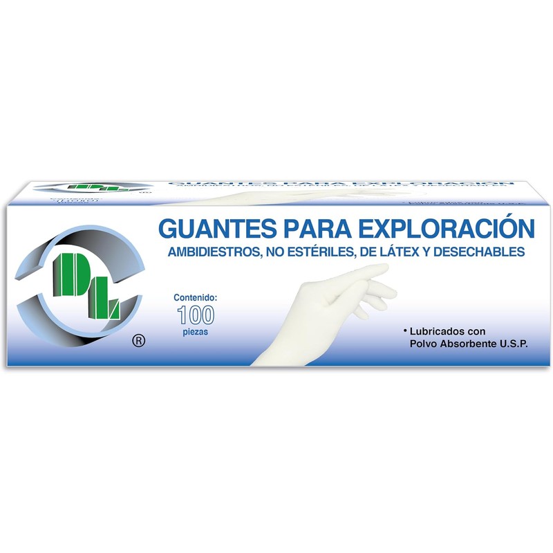 Guantes de latex para examen y exploracion no esteriles caja