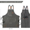 Ofrdncy Canvas Apron - WaterProof, Adjustable, 3 Pockets - Men