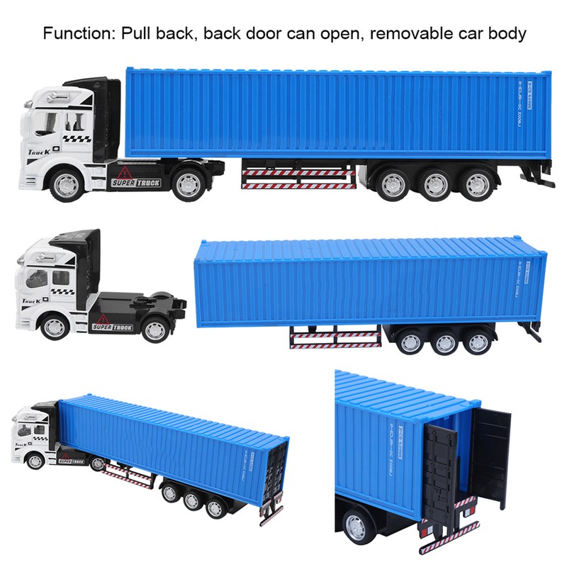 1: 48 Alloy Container Truck Model Toy Highly Simulation Children