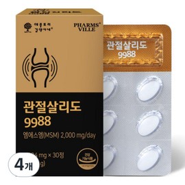 Apple Tree Kim Pharmacist's Joint Salido 9988 Opti MSM, 30 tablets, 4 units / 애플트리김약사네 관절살리도 9988 옵티 MSM, 30정, 4개
