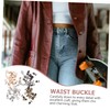 DOITOOL 8 Sets Waist-Closing Jeans Buttons Extenders Buckles Waist Buckle