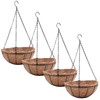 EIMQUVW 4 Pack Hanging Planter Basket Outdoor Large Hanging Flower