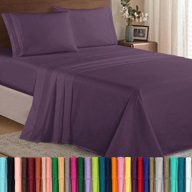 Elegant Comfort Lujoso juego de suaves sábanas, 1500 hilos calidad egipcia, resistente a las arrugas y a la decoloración, bolsillo profundo de hasta  