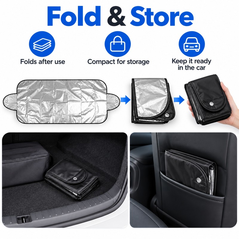 Waterproof Car Windshield Snow Cover – Protective Sun Shade for