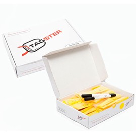 Key tags - Vehicle plastic key tags UNPRINTED (200) with self looping tails (YELLOW)