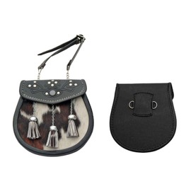 SZCO Supplies Tasseled Cowhide Sporran