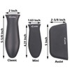 Crucible Cookware Silicone Hot Handle Holders 3-Pack Mixed (Black)