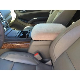 Auto Console Covers- Fits The GMC Sierra 1500, 2500HD, 3500HD (Fits The 5 Passenger Truck) 2007-2013 Center Console Armrest Lid Cover Fleece Fabric. (Tan)