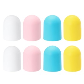 PATIKIL 1.67" Dia Silicone Bottle Covers for Travel, 8Pcs Leak Proof Reusable Large Size Toiletry Sleeves Travel Essentials for Lotion Shampoo Containers, 4 Colors