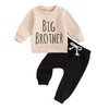 Toddler Boy Fall Outfit Clothes Long Sleeve Big Brother Letter