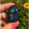 1pcs Arfvedsonite Palmstone Worry Stone Healing Crystal Meditation Reiki Gifts
