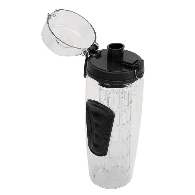 Fruit Infuser Water Bottle Anti Slip Grip Flip Top Lid