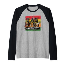 History Month Design Celebrating African Americans Raglan Baseball Tee
