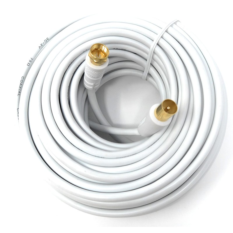 DRUT 15m RF TV Aerial Male to F Type Connector
