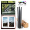 One-Way Silver Mirror Finish Static Cling Vinyl Window Wrap Film