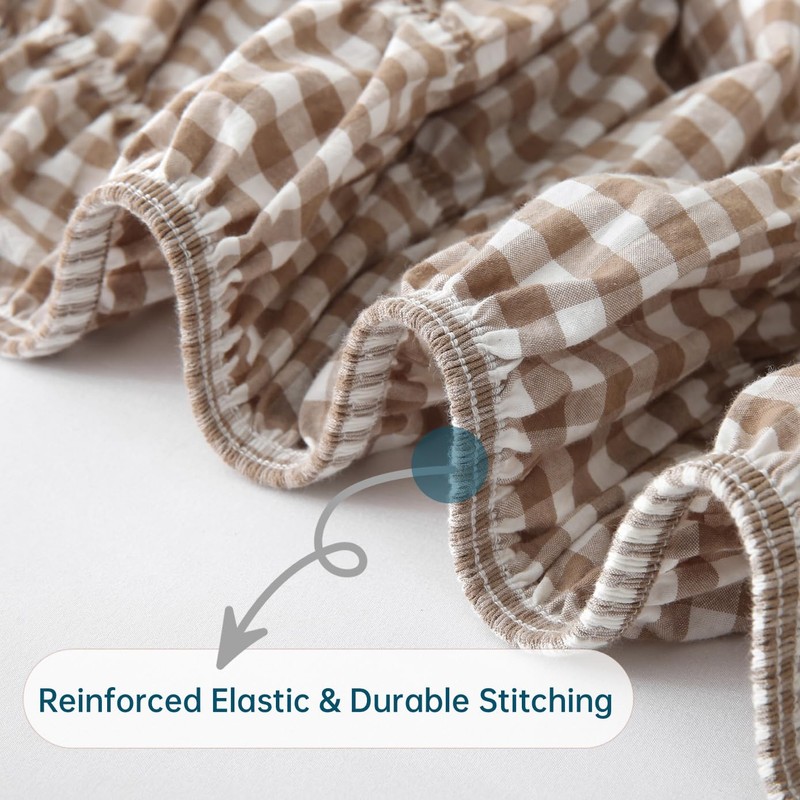 Jilboo Wrap Around Bed Skirt 16" Drop, Queen Size, Warm