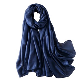 MAIRY Blue Scarf 21st Birthday Gifts for Her Women's Scarves & Wraps Scarf Gifts for Her Lightweight Plain Blue Scarfs Large Size for All Seasons 02011