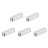 sourcing map 5Pcs Round Ended Feather Key, 3x3x12mm Stainless Steel