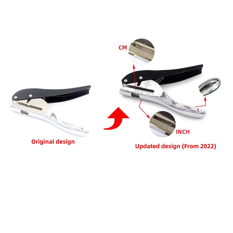 Kucaa 単穴8mm丸型 高耐久あけパンチ 手持ち1穴単穴ポータブルメタルプライヤーPVCカードや紙の穴あけ用