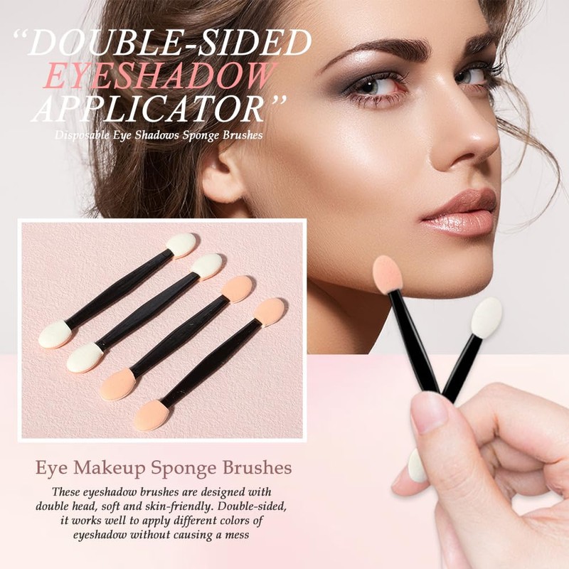 GZSYWZ 25 PCS Sponge Eyeshadow Applicators - Disposable Dual Sided