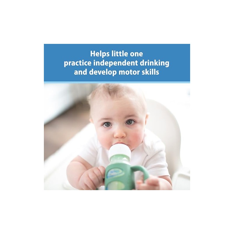 Dr. Brown's Narrow Baby Bottle Handles, 100% Silicone, Easy Grip