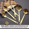 Evanda Gold Kitchen Utensils Set 6pcs, Titanium Plating Stainless Steel