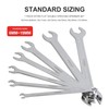 WINMAX TOOLS AUTOMOTIVE Open End Ratcheting Wrench Set, 7PCS Metric