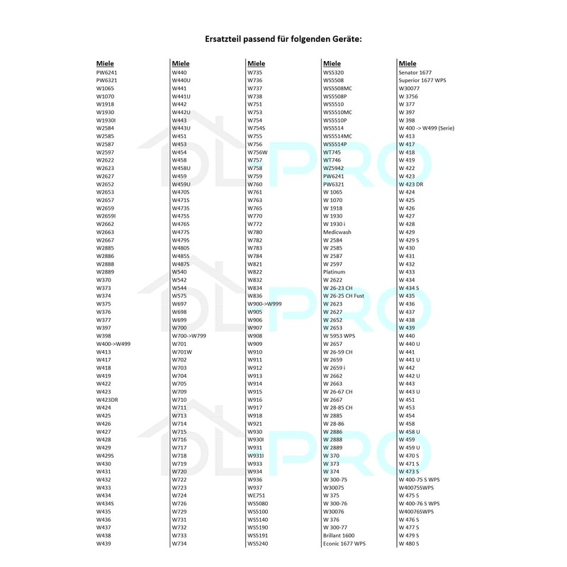 DL-pro 2 x Shock Absorbers Compatible with Miele 400 /