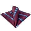 [S&W SHLAX&WING] Men's Necktie Maroon Necktie Set Blue Red Stripe,