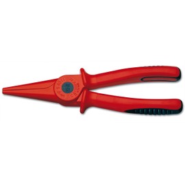 Intercable Tools 11095 Needle-Nose Pliers 200 mm ISOplus 2K-VKZ I Needle-Nose Pliers without Cutting Edge Precision I Insulated Needle Nose Pliers with Knurled Handle I Pliers for Electric