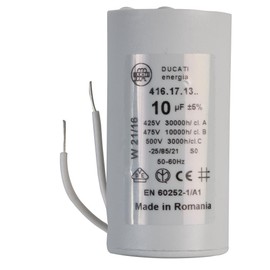 Ducati MOTOR RUN CAPACITOR, NO STUD, LDS, 10UF | FILM CAPACITORS MOTOR RUN, 1 X QTY - 4.16.17.13.06