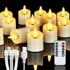 Homemory Rechargeable Flameless Candles, 2/4/6/8H Timer LED Votive Candles, 12