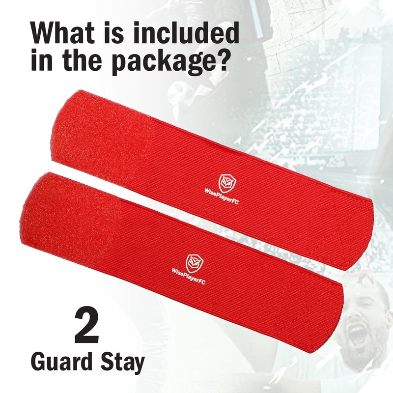 WISEPLAYERFC Guard Stay- 2 Elastic Bands to Hold Football Shin