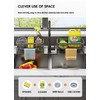 BRYN Sink Organiser, Carbon Steel Sponge Holder Kitchen with Dish