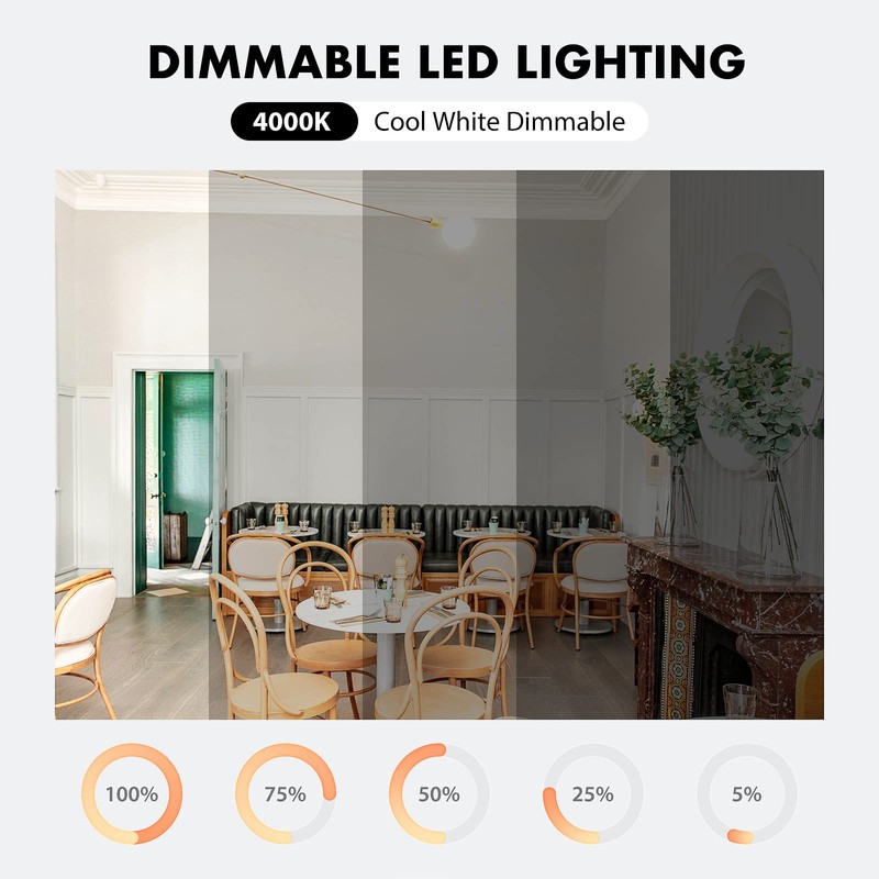 Letaclanic G4 LED Light Bulbs 4000K Cool White Lighting Dimmable,