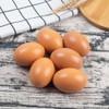 Pack of 5 Easter Eggs, Wooden Brown Fake Emergency Eggs
