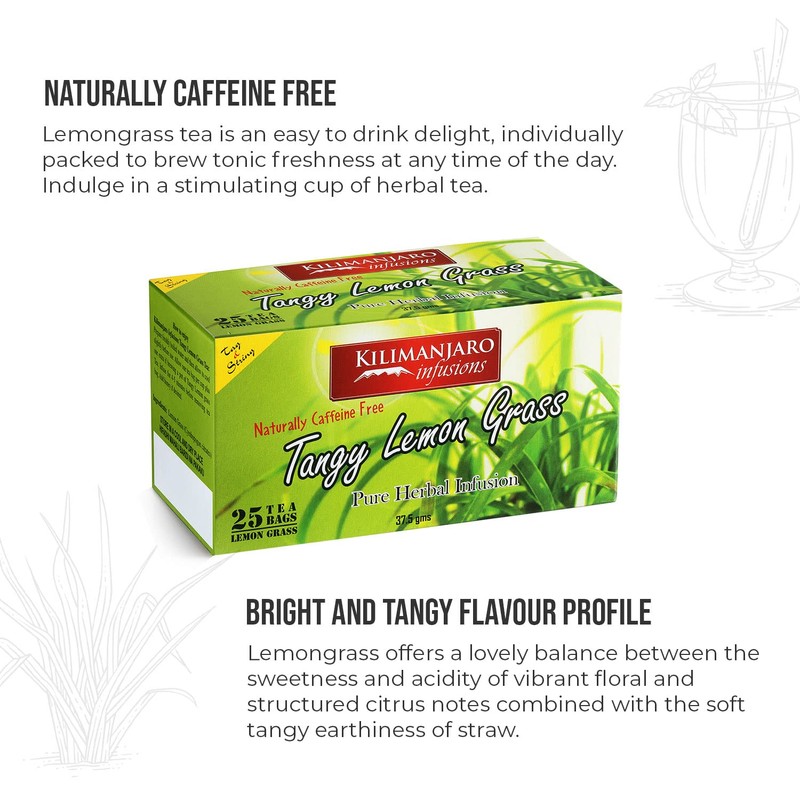 KILIMANJARO INFUSIONS - Lemongrass Tea - Tanzania - Herbal Tea