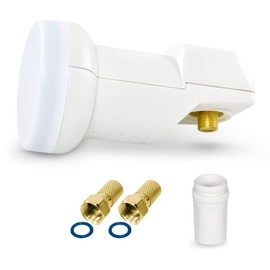 LogiSat Single LNB 0.1 dB Digital ► 1 Subscriber / TV / Receiver Direct Connection Universal Full HD HDTV TV 3D 4K Sat UHD Pro Line + Contacts Gold-Plated + Weather Protection